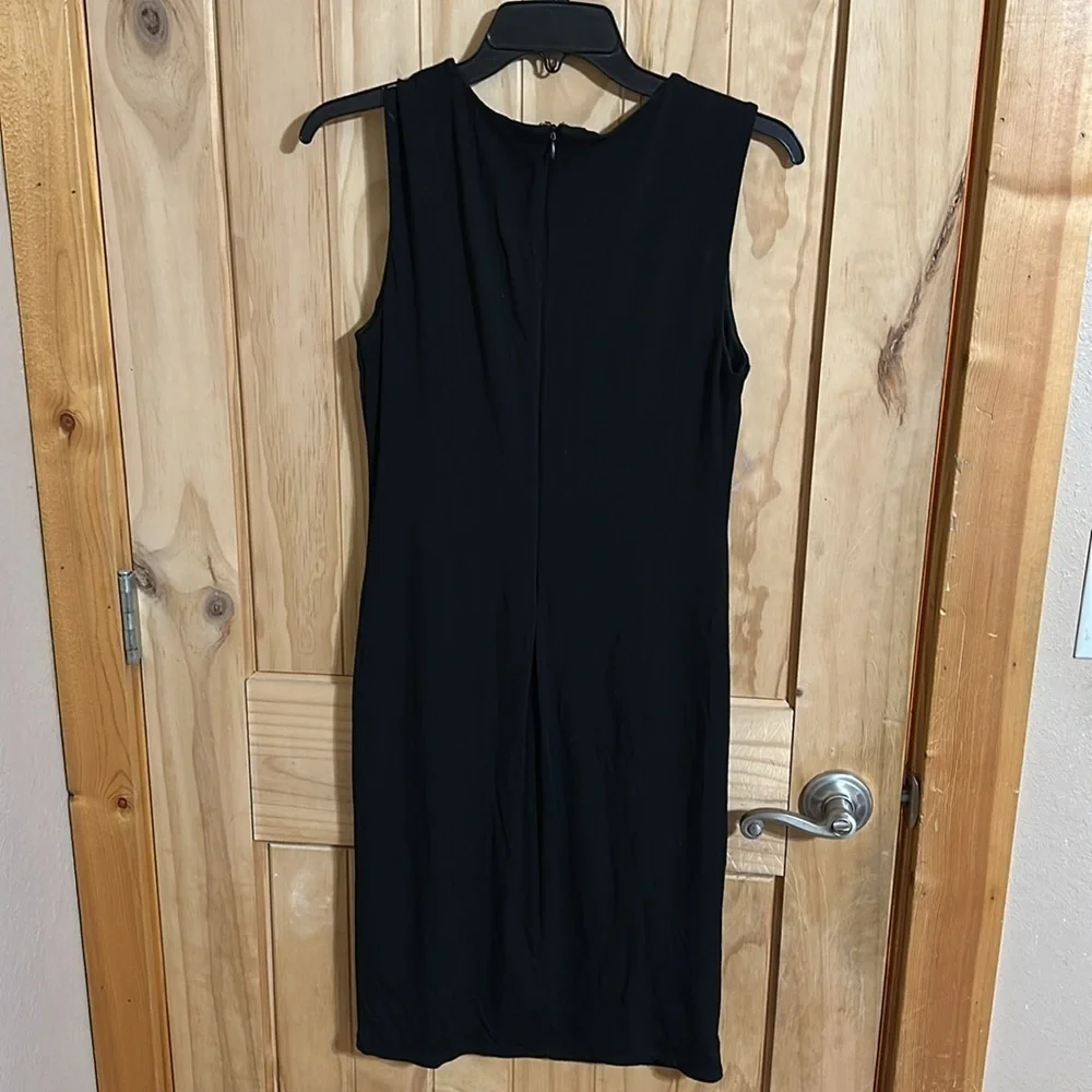 Carmen Marc Valvo Black Gold Studded Dress - Picture 3 of 5